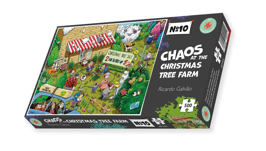 Chaos at Christmas Tree Farm 1000 Piece Jigsaw Puzzle