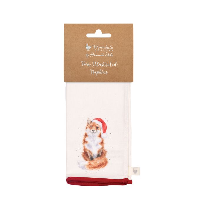 'Winter Woodland' Christmas Cloth Napkins- Set of Four
