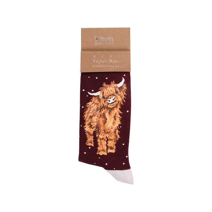 'Highland Christmas' Highland Cow Men's Socks