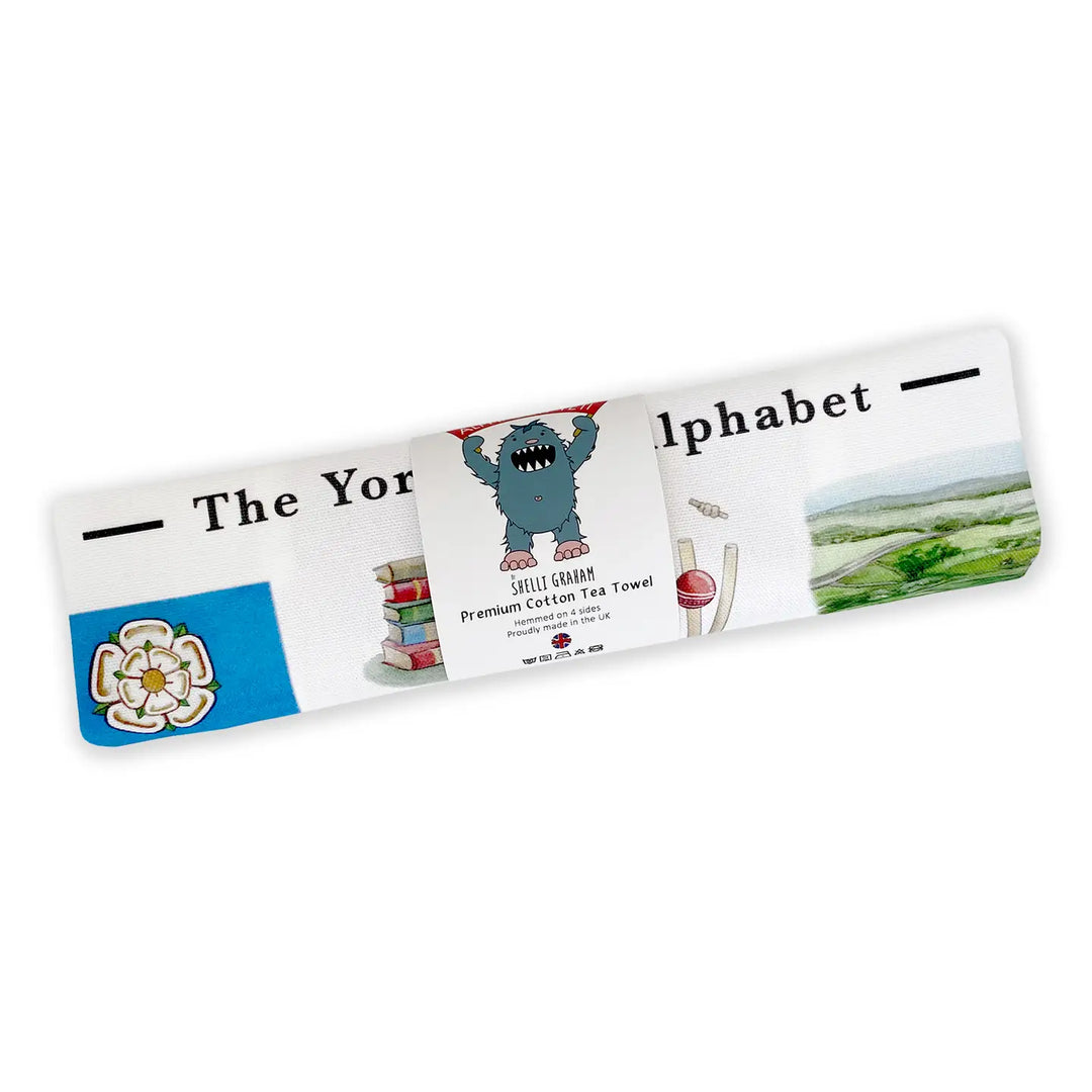 The Yorkshire Alphabet Tea Towel