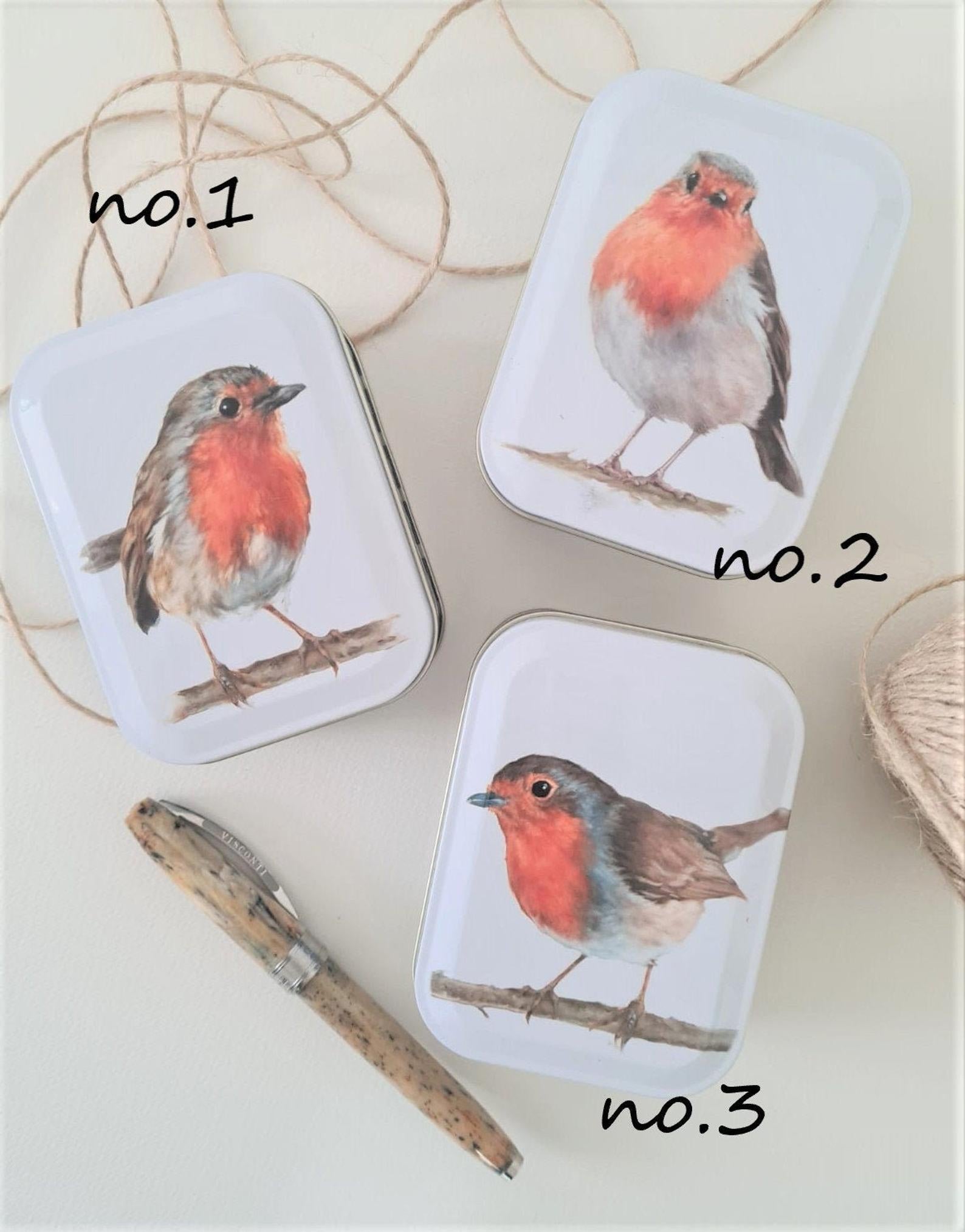 Jo Stockdale Small Robin Tins