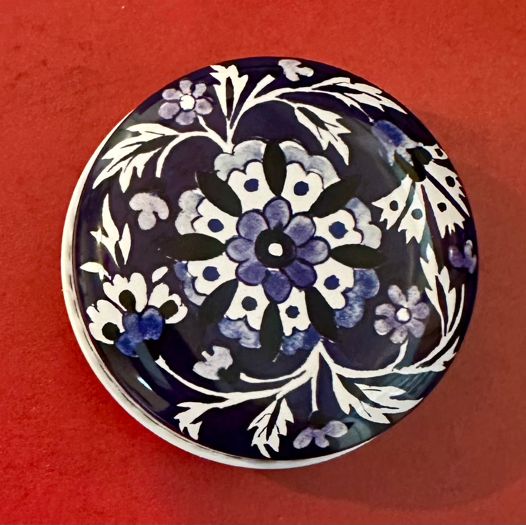 Blue & White Mini Round Tin