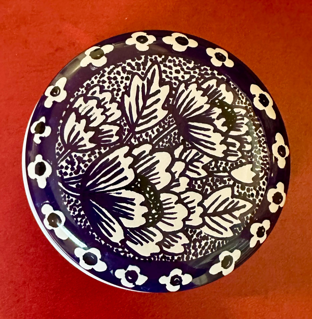 Blue & White Mini Round Tin
