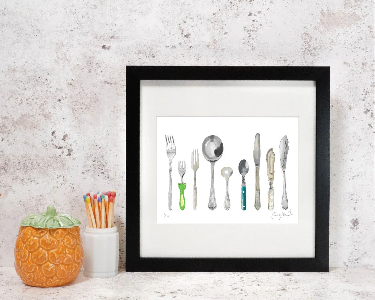 A Handful of Cutlery Framed Print by Corinne Alexander 