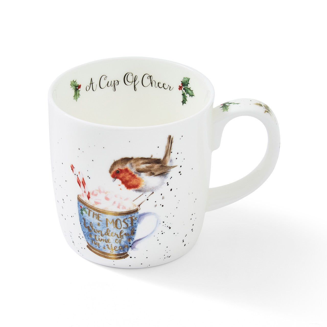 'Cup of Cheer' Robin Bone China Mug from Wrendale Designs and Portmeirion