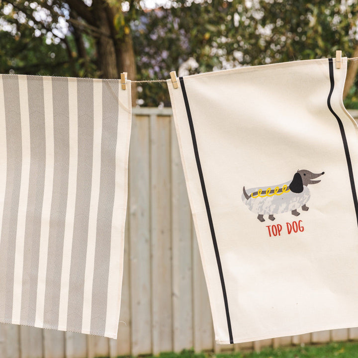 100% cotton Top Dog set of 2 towels from Ulster Weavers.