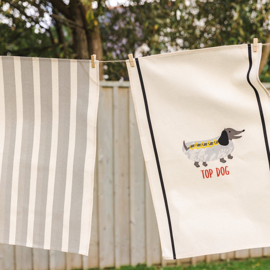 100% cotton Top Dog set of 2 towels from Ulster Weavers.