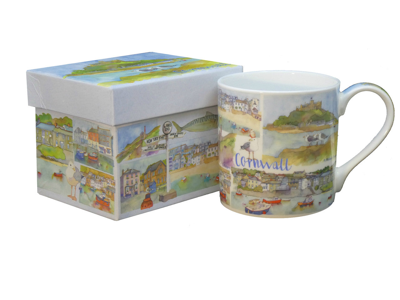Emma Ball Cornwall Bone China Mug (Boxed)