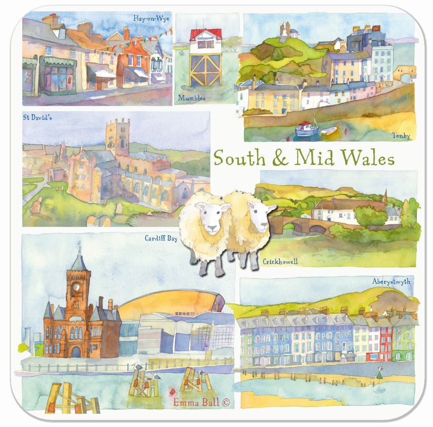 South & Mid Wales Coaster by Emma Ball.