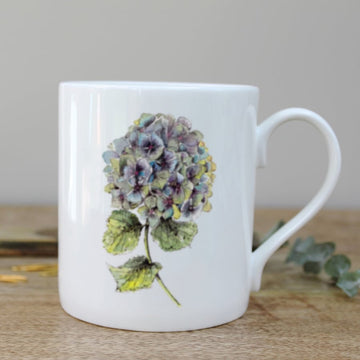 Hydrangea Bone China Mug by Toasted Crumpet. Image
