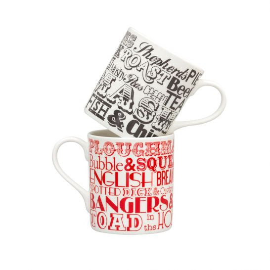 English Dinner Mug - Red