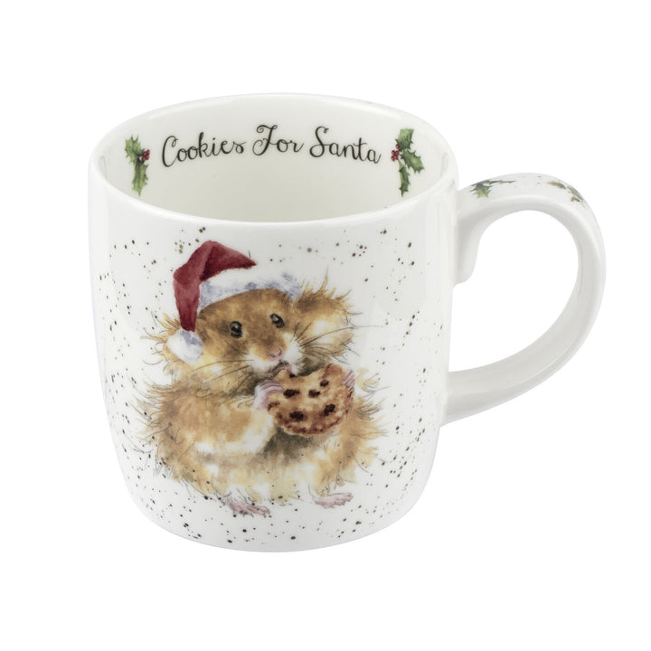 'Cookies for Santa' Bone China Mug from Wrendale Designs and Portmeirion