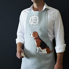 Organic cotton Beagle apron from Sweet William Designs.