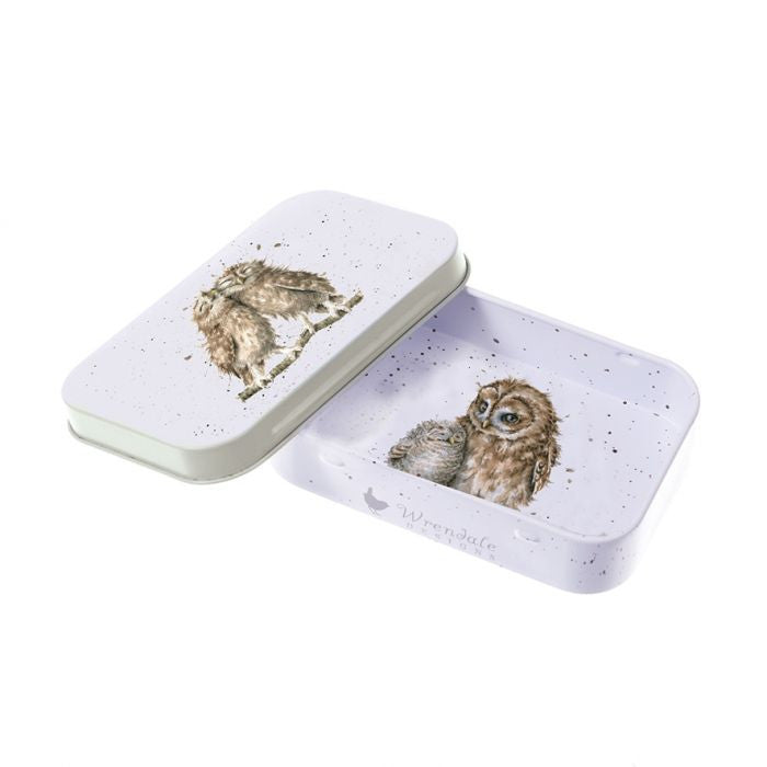 'Birds of a Feather' Owl Mini Tin by Wrendale Designs.