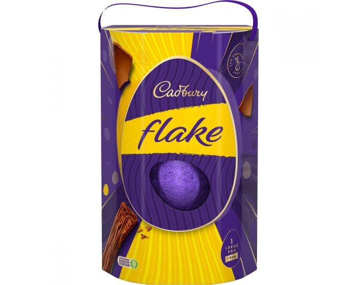Cadbury Chocolate Flake Easter Egg with 3 Flake Bars.
