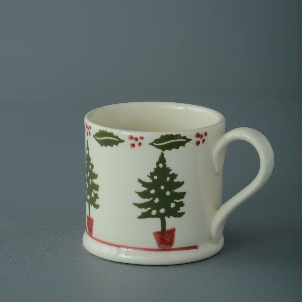 Brixton Pottery Christmas Tree handmade pottery mug