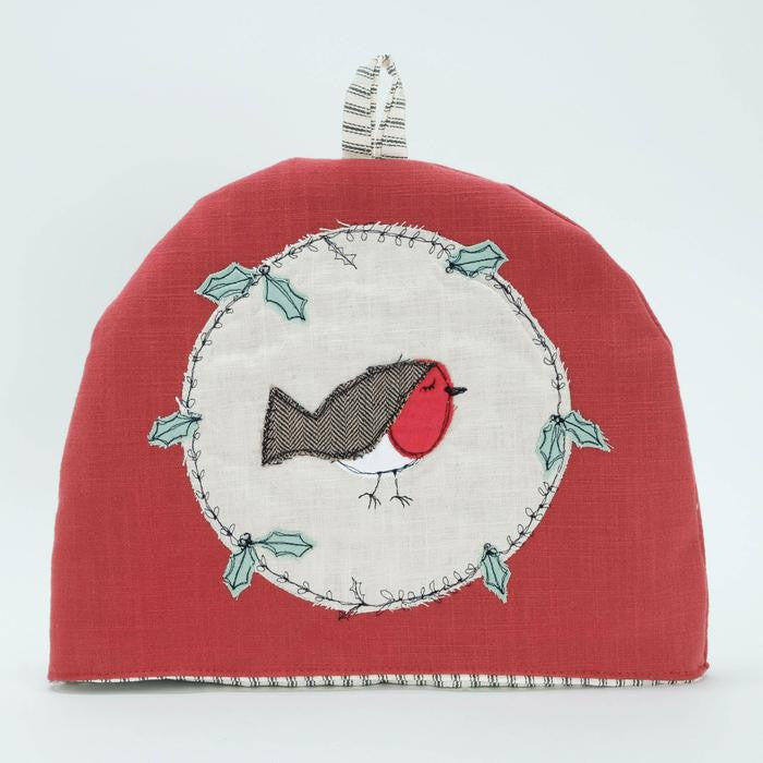 Poppy Treffry Christmas Robin Tea Cosy.