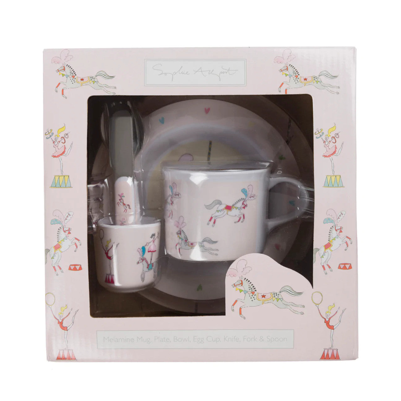 Fairground Ponies Melamine Set by Sophie Allport