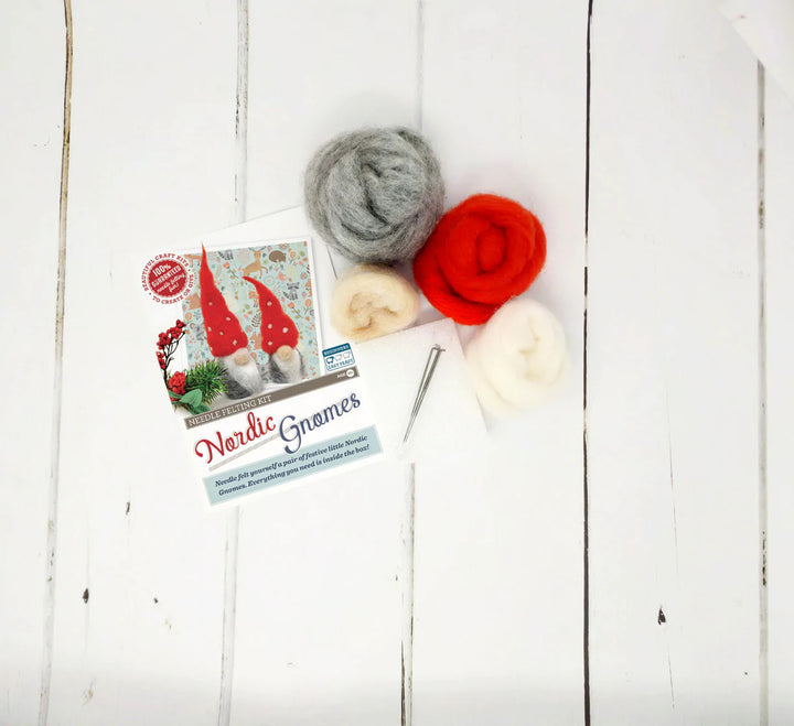 Nordic Gnomes Needle Felting Kit from The Crafty Kit Co. Made in Scotland
