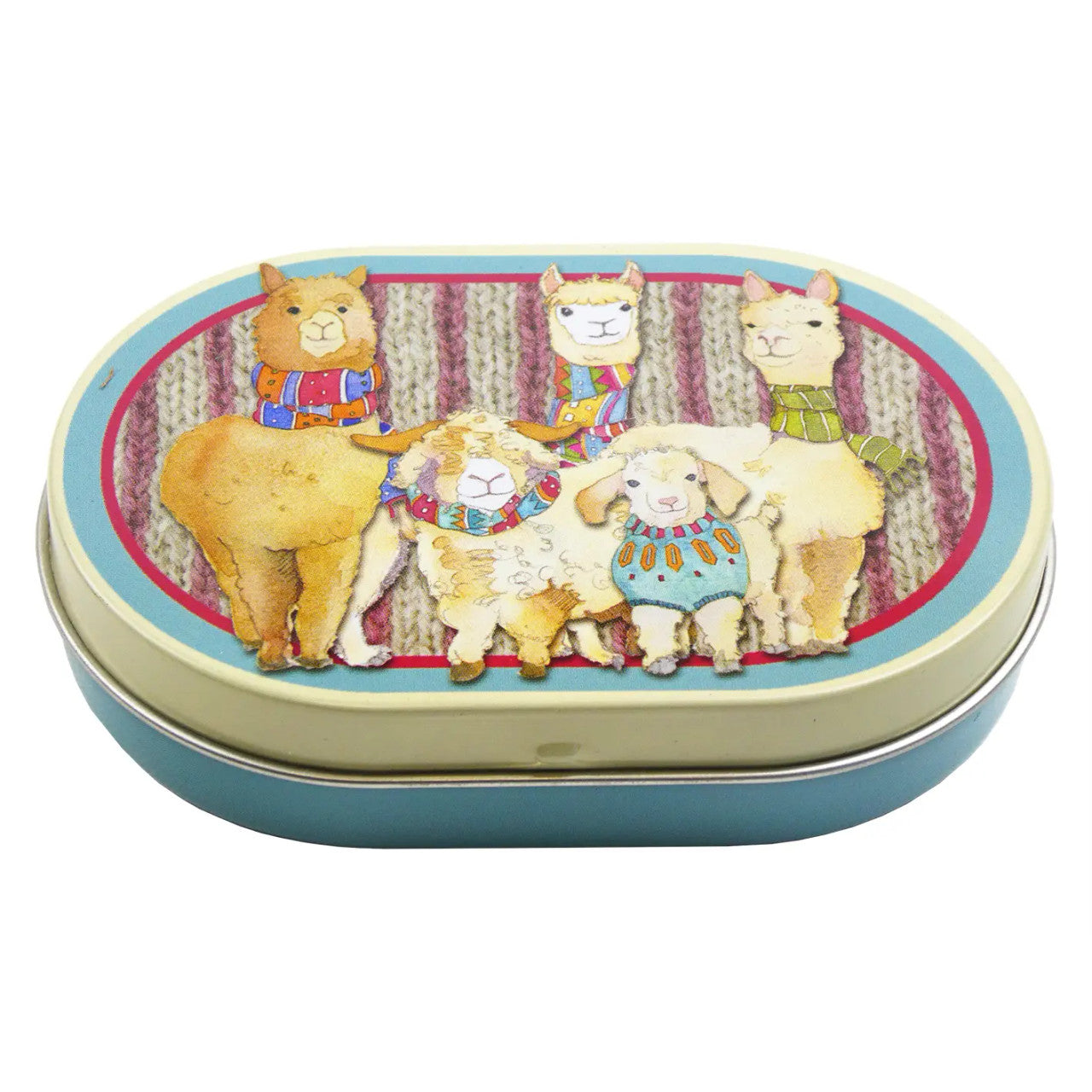 Alpaca and Friends Mini Oval Tin by Emma Ball