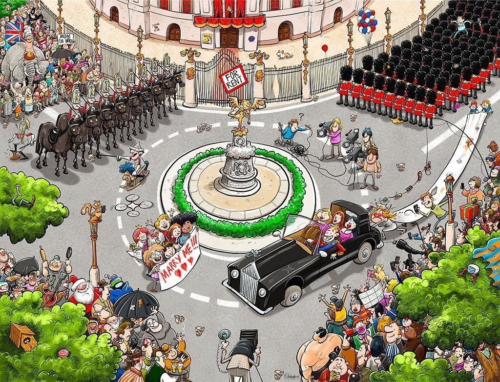 Chaos at the Royal Wedding 500 Piece Jigsaw Puzzle.