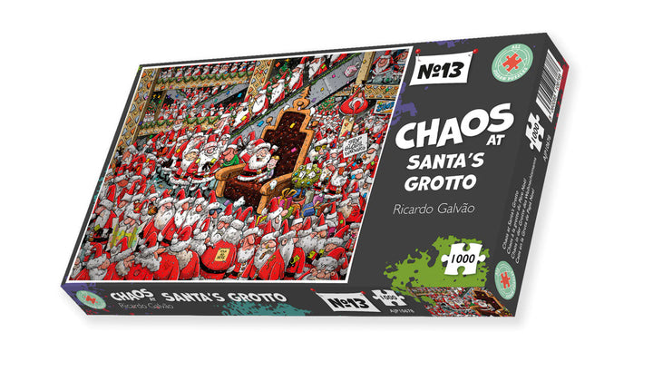 Chaos at Santa's Grotto 1000 Piece Jigsaw Puzzle.