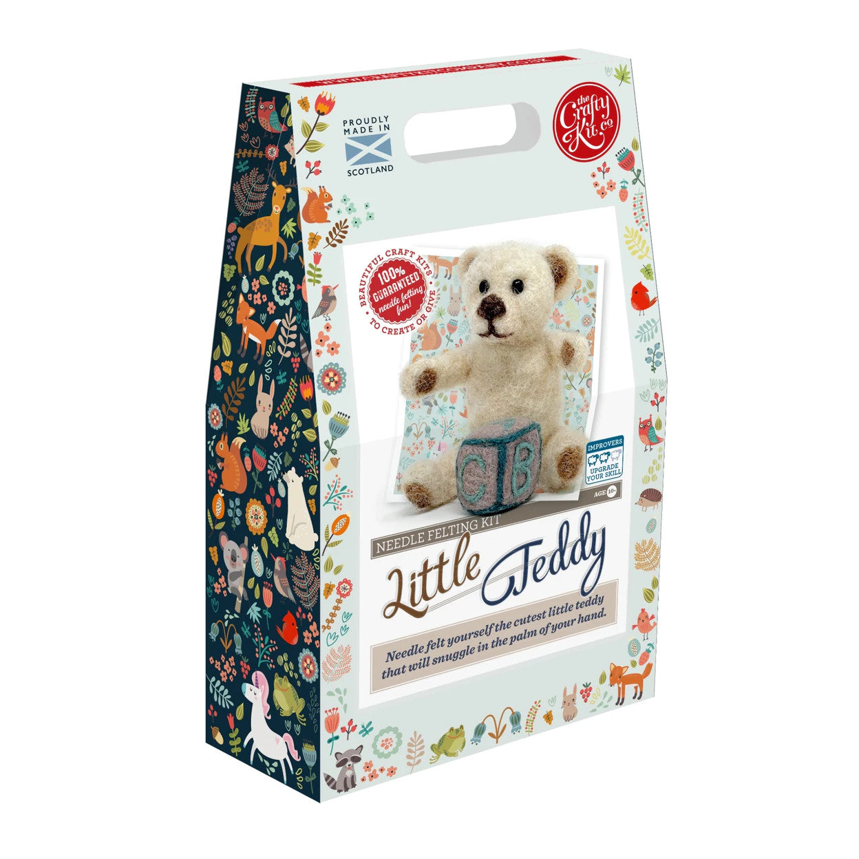 Little Teddy Needle Felting Kit from The Crafty Kit Co. Made in Scotland