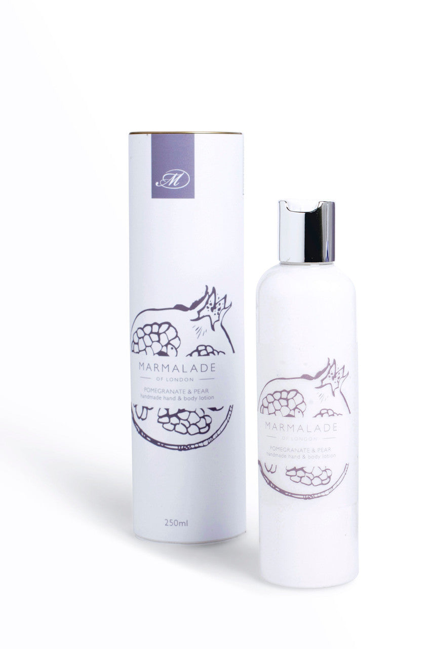 Pomegranate & Pear hand & body lotion from Marmalade of London.