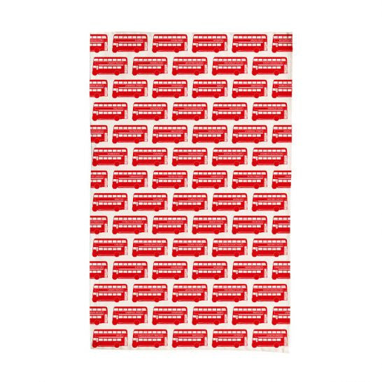 London Bus repeat tea towel in red from Victoria Eggs.