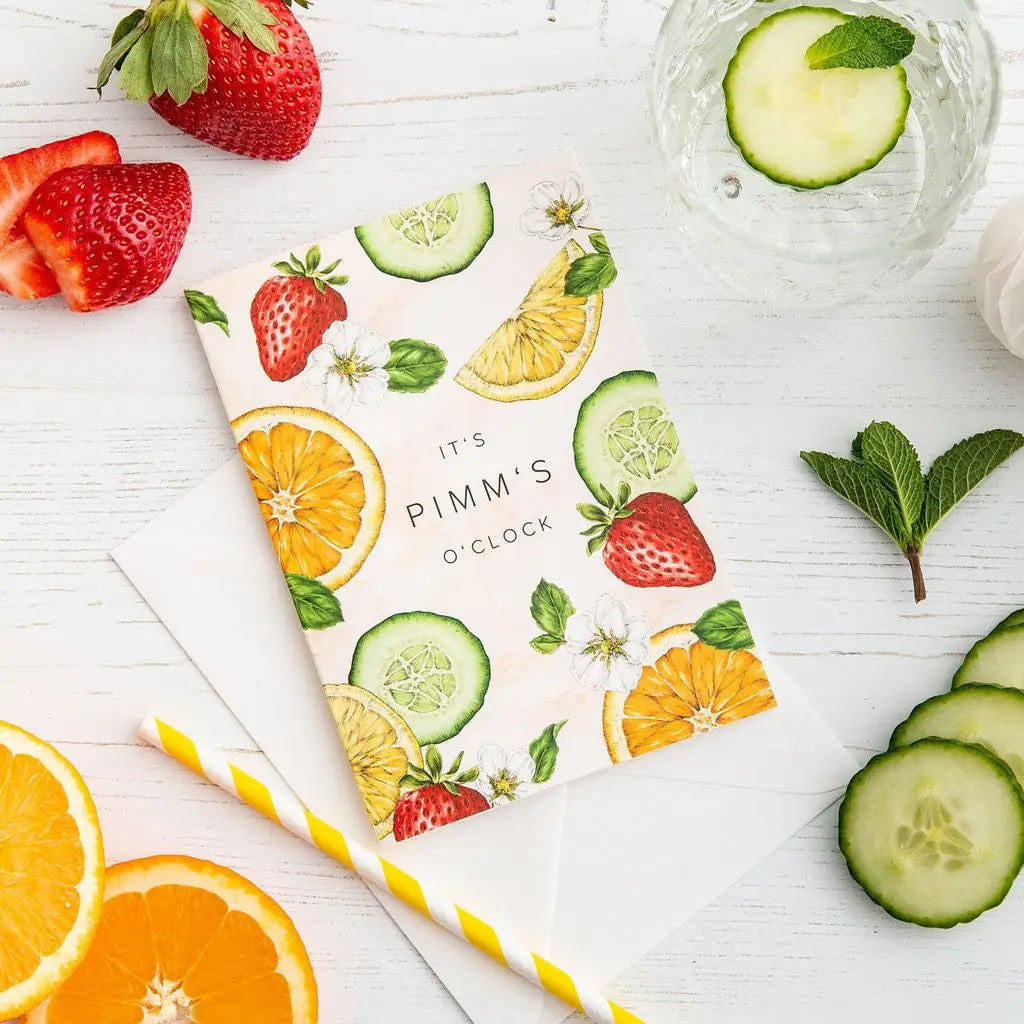 Botanical Party  "It's Pimms o'clock" Greeting Card