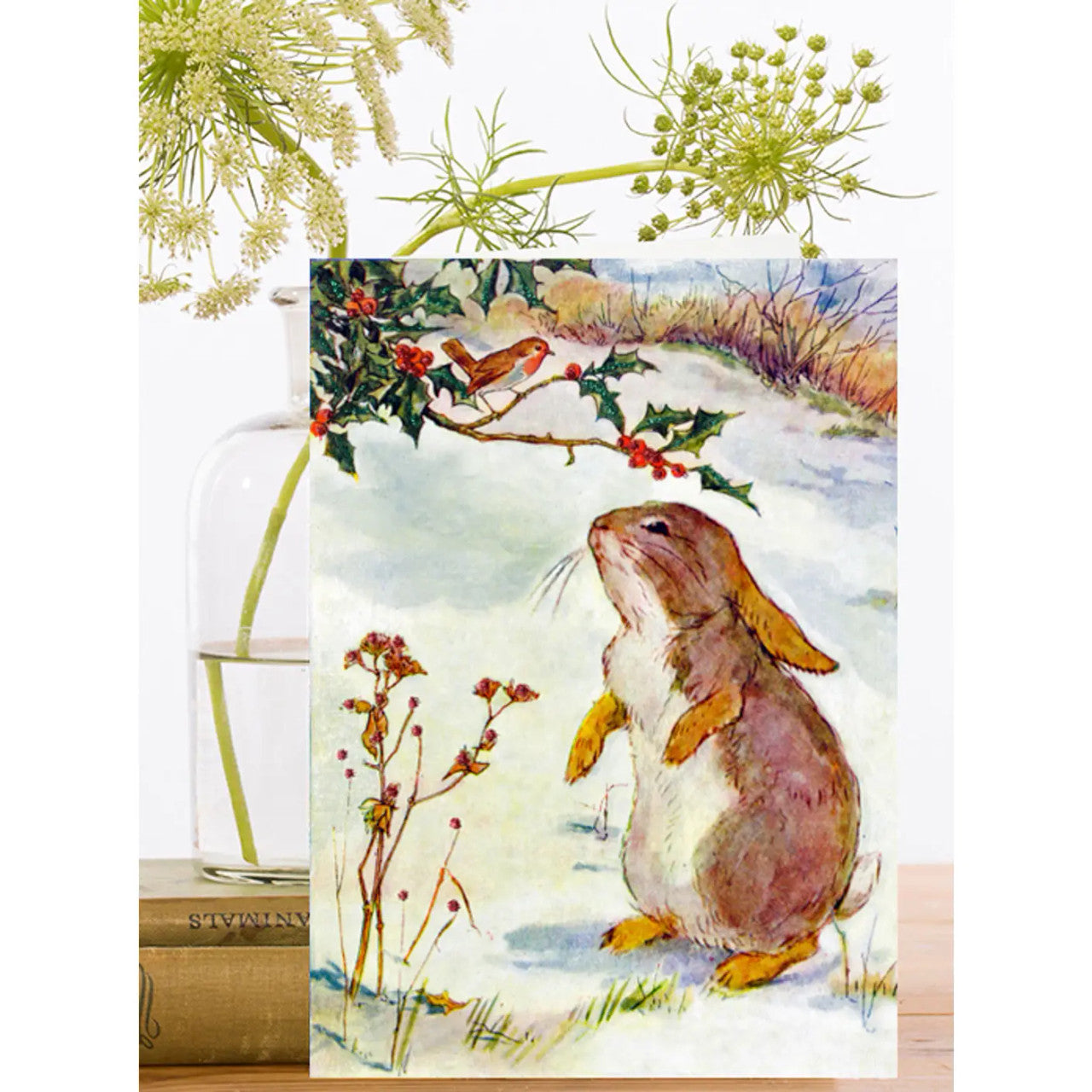Snow Rabbit Christmas Card by Madame Treacle.