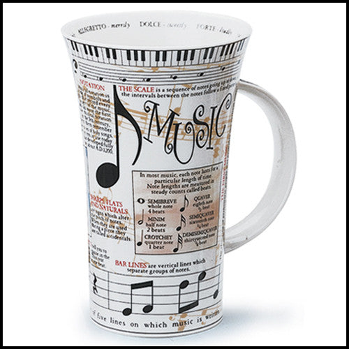 Bone china Dunoon Glencoe music mug
