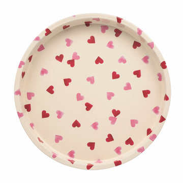 Pink Hearts Deepwell Tin Tray Image