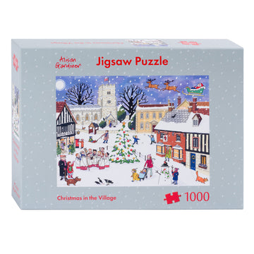 Alison Gardiner Christmas in the Village 1000 pice Jigsaw Puzzle Image