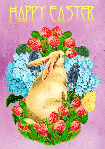 Bunny & Bluebells Easter card by Madame Treacle.