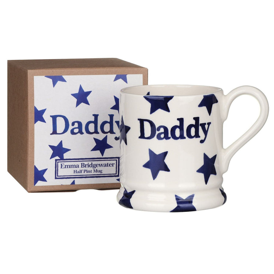 Emma Bridgewater Blue Star Daddy Half Pint Mug