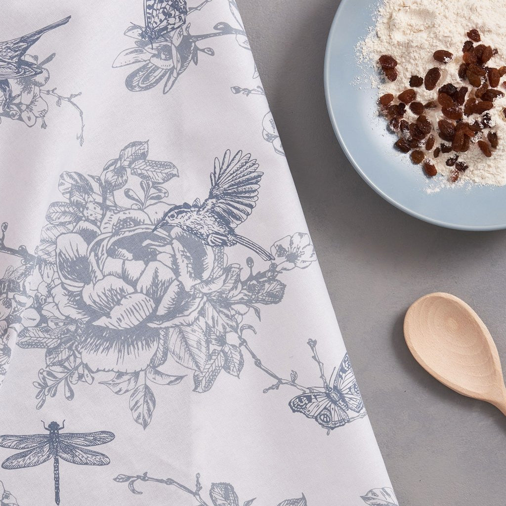 100% cotton Wildlife in Spring Tea Towel from Victoria Eggs. 