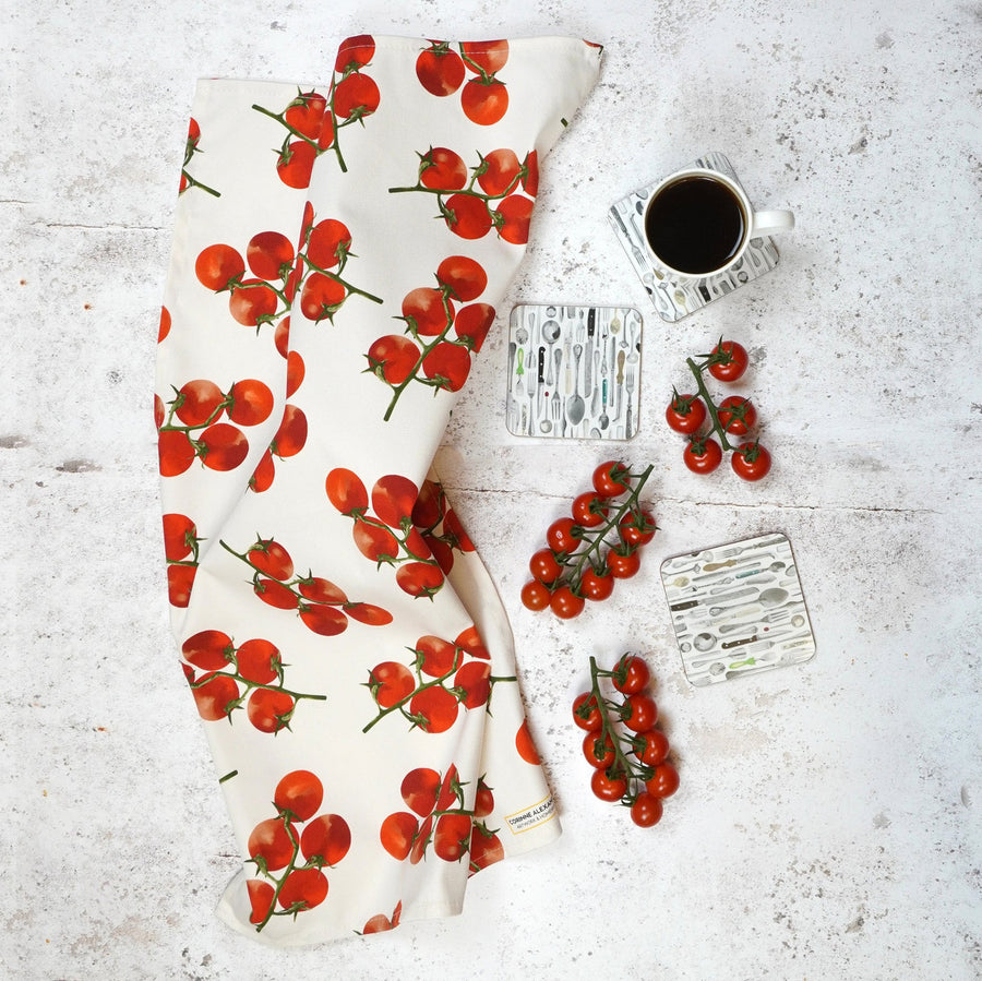 Tomato Tea Towel by Corinne Alexander.