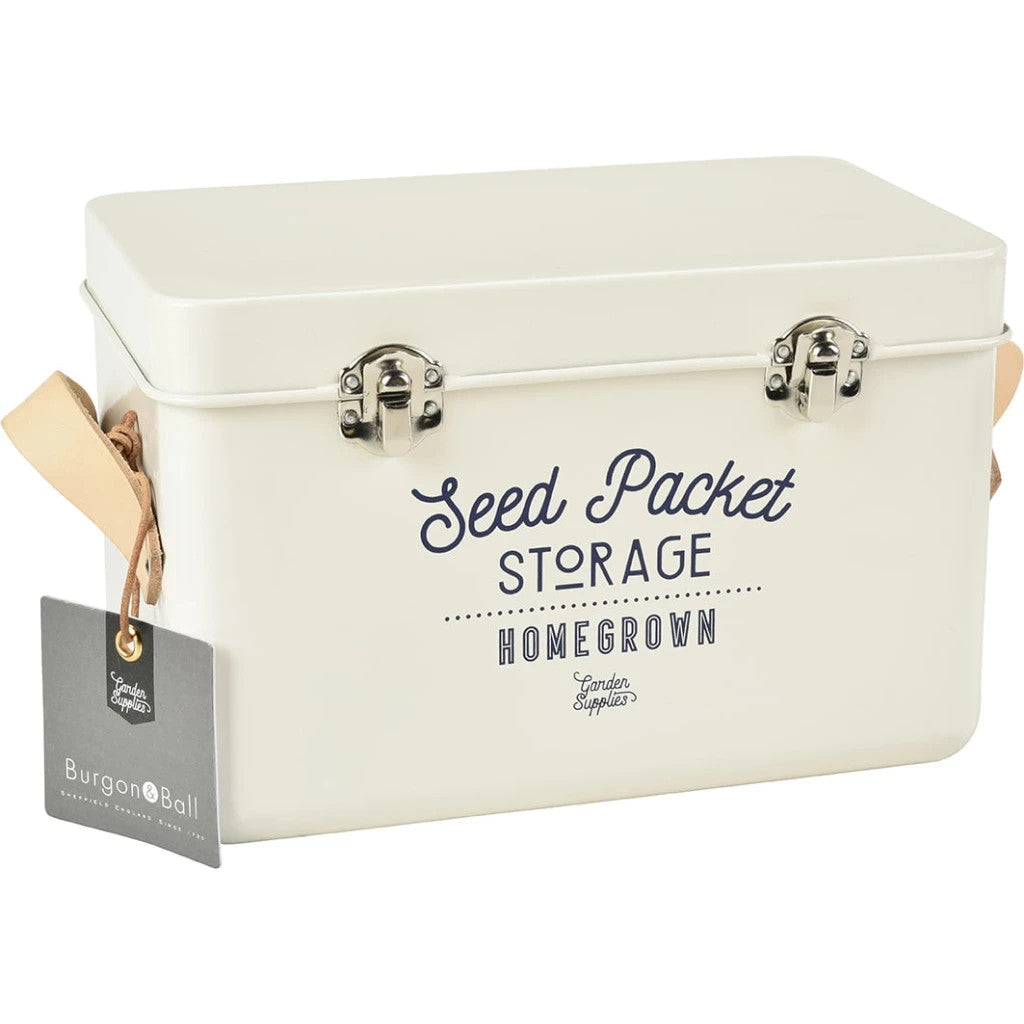 Seed Packet Storage Tin in Stone by Burgon & Ball