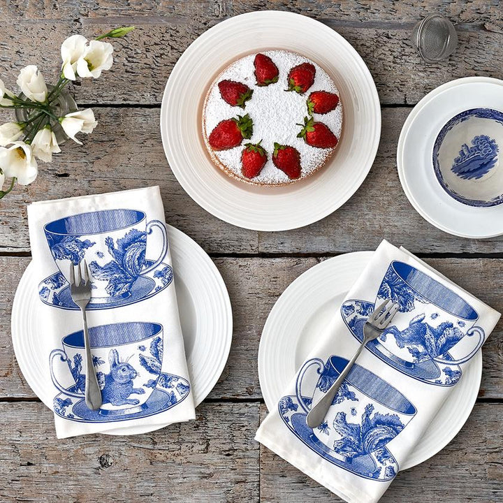 Thornback & Peel Tea Cup 100% Cotton Napkins - Set of 4