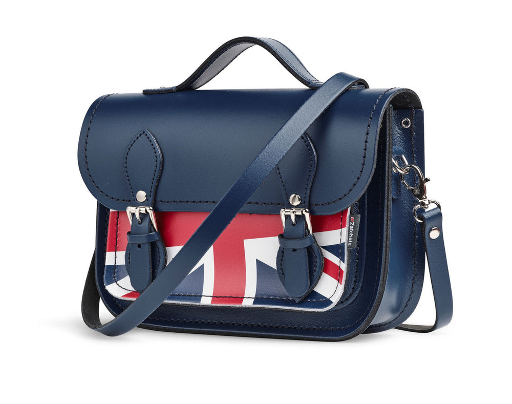 Handmade Leather Union Jack Midi Satchel by Zatchels.