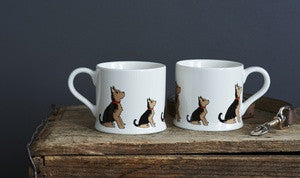 Pottery Yorkshire Terrier mug from Sweet William Designs.