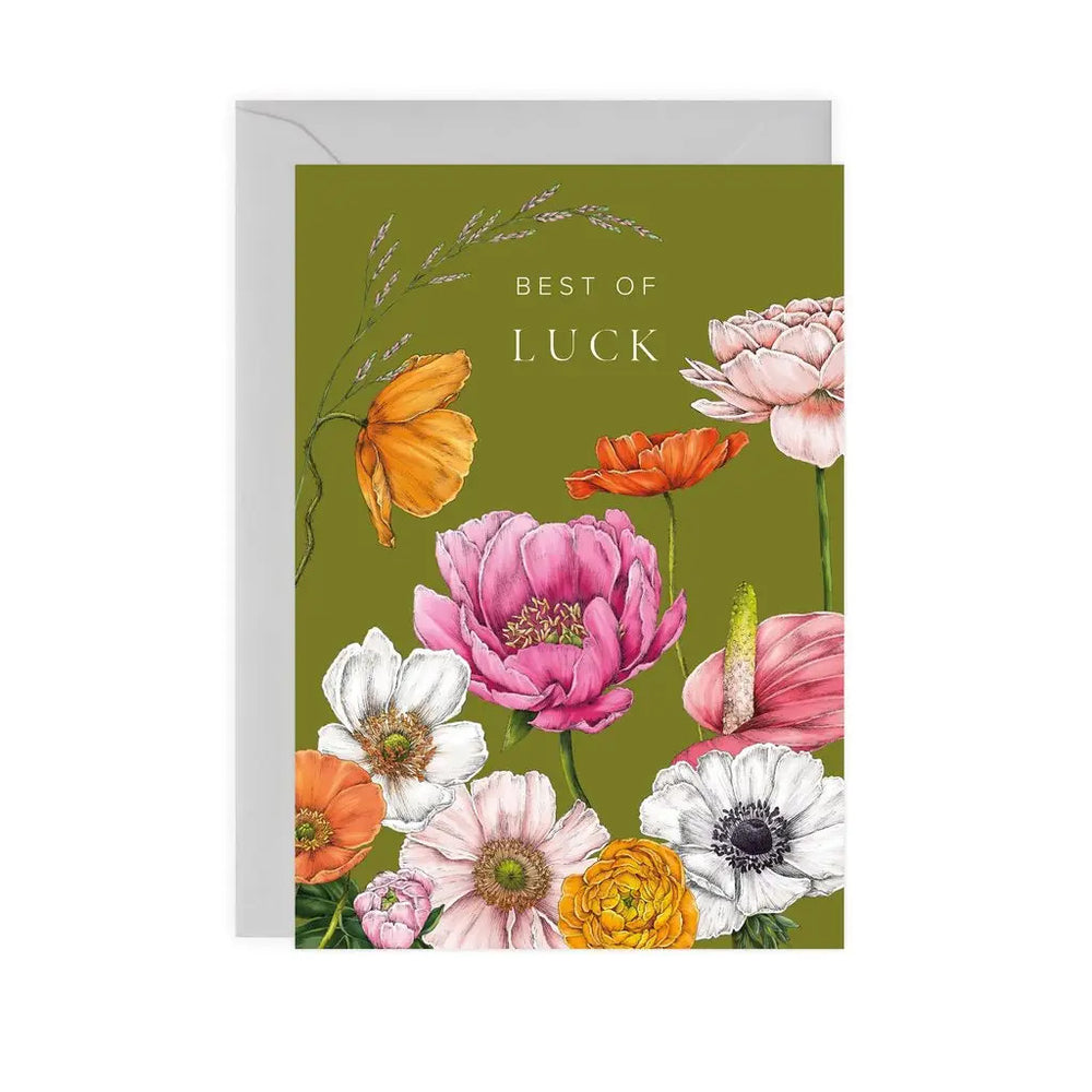 Floral Brights - Best of Luck card