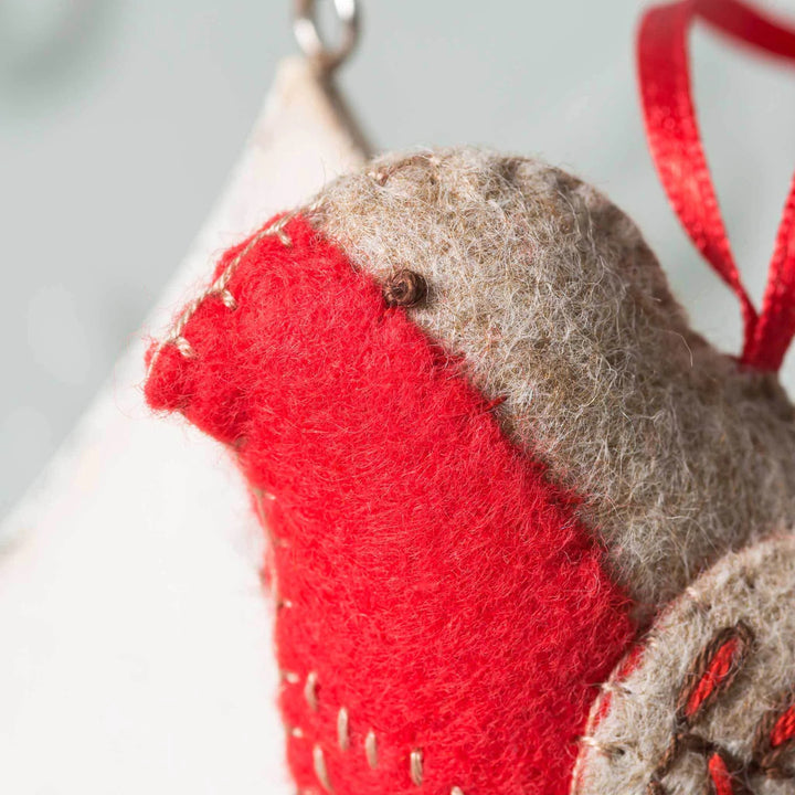 Embroidered Robin Wool Mix Felt Craft Kit by Corinne Lapierre