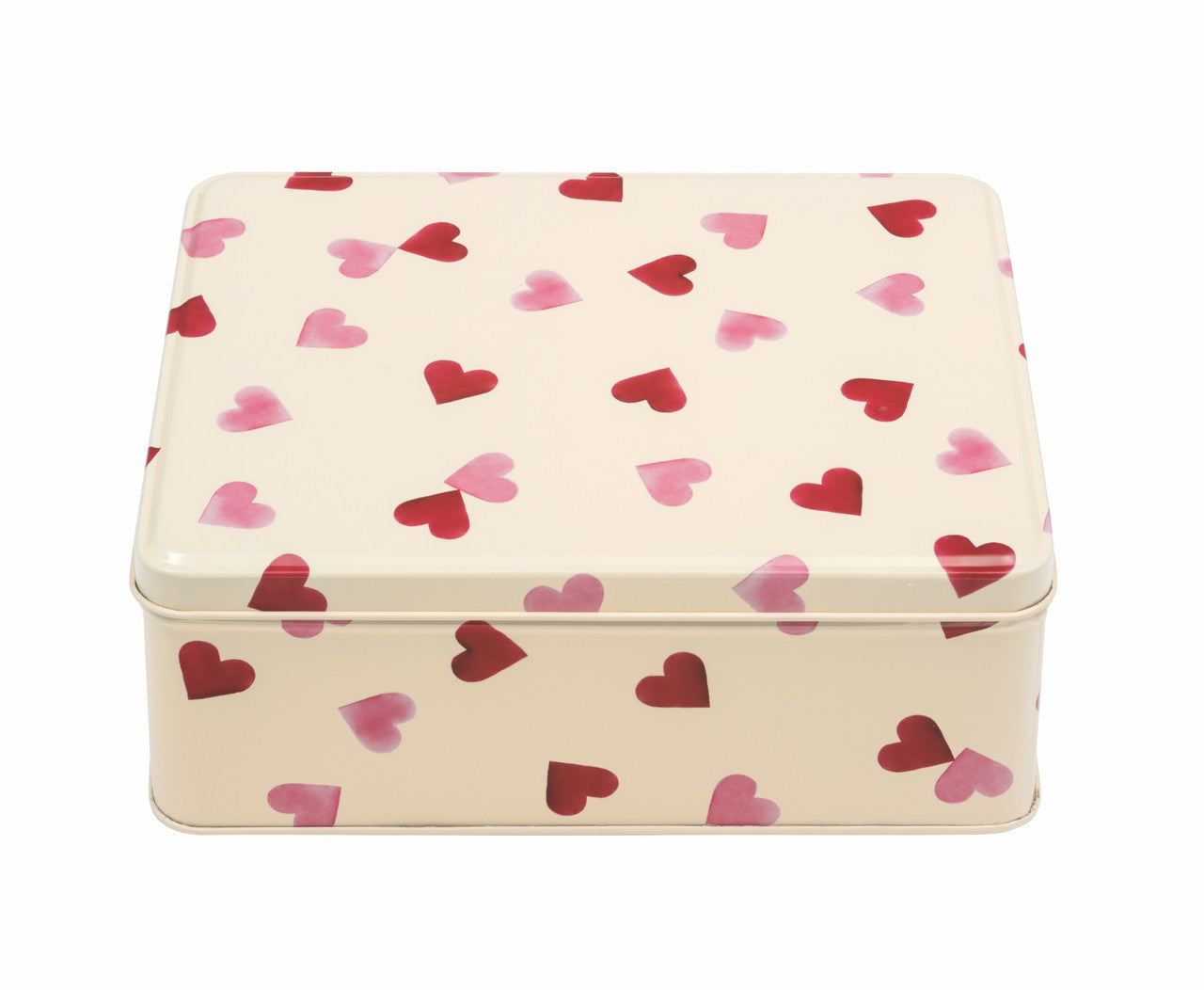 Pink Hearts rectangular tin