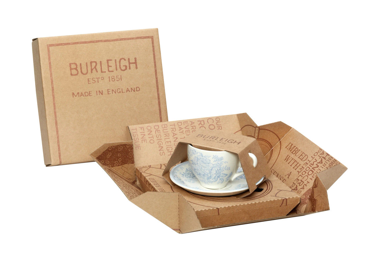Blue Asiatic Pheasants Teacup and Saucer 3 PC Boxed Set