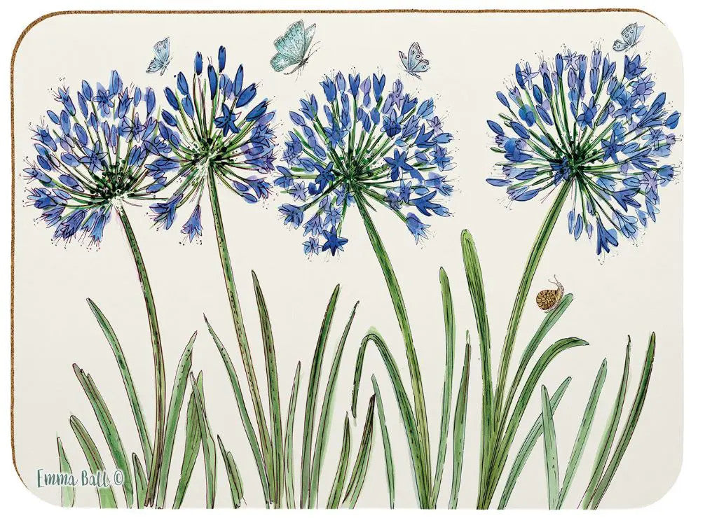 Agapanthus placemat by Emma Ball