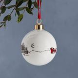 Bone china Santa's Sleigh Christmas bauble from Victoria Eggs.