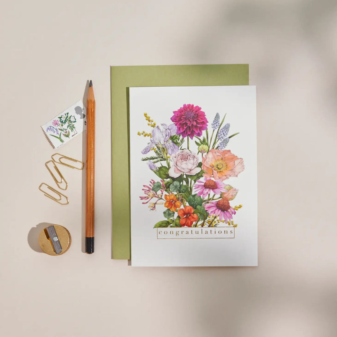 Bountiful Blooms "Congratulations" Greeting  Card