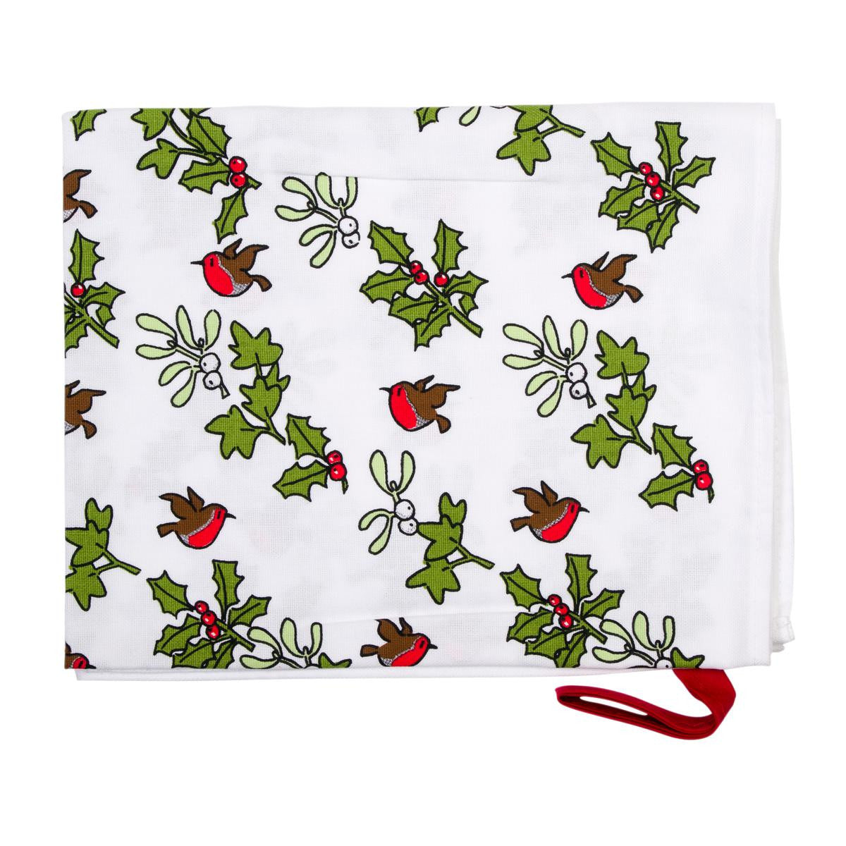 Holly & Ivy cotton tea towel from Alison Gardner.